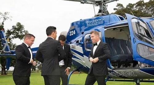 david-warner-helicopter