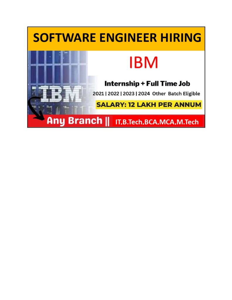 IBM Hiring Software Engineer